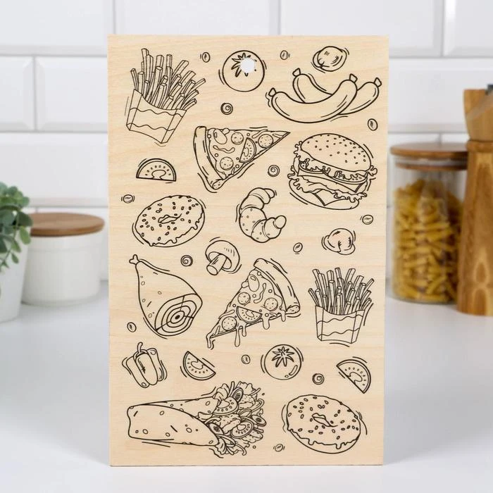 Доска разделочная Вкусняшки 18 × 28 0 6 см 6870298|Измельчающие блоки| |