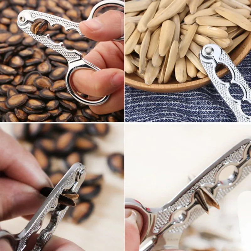 

Seed Opener Clamp Walnut Nut Cracker Kitchen Household Tool Sheller Nutcracker Pine Plier Scissor Kitchen Gadgets