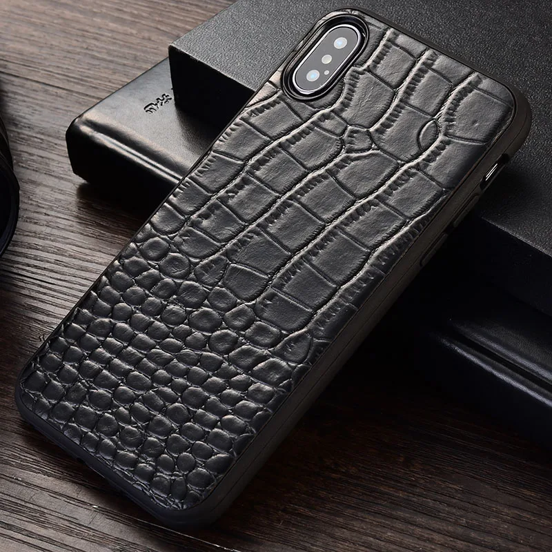 

Genuine Leather Phone Case for Huawei P40 Pro Crocodile pattern style Back Cover for Huawei P40 Lite Protective cases