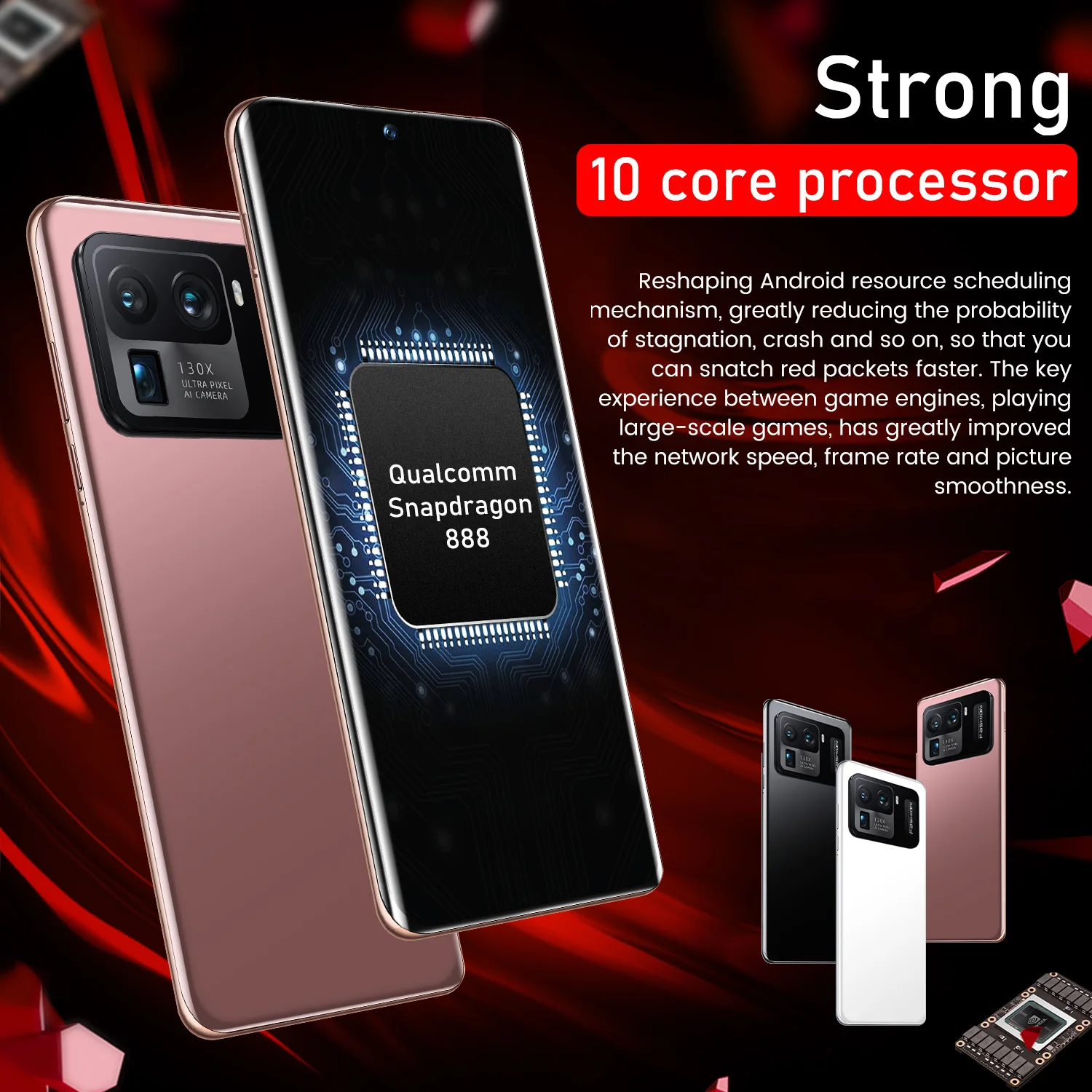 Tel&eacute;fono Inteligente M11 Ultra, pantalla completa de 6,7 pulgadas, 16GB + 512GB, 48MP + 64MP, reconocimiento Facial, 5G, SIM Dual, GPS, nuevo-3