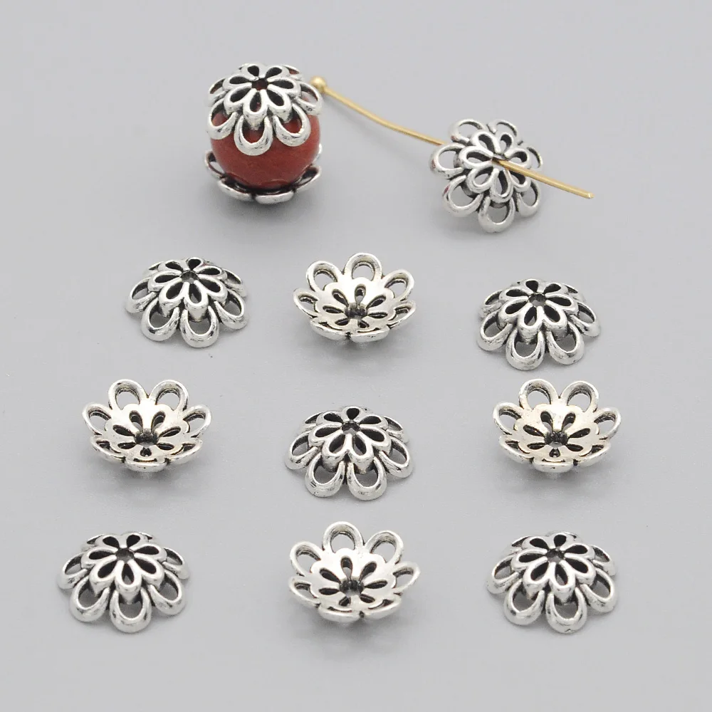 

15pcs/lot DIY Jewelry Finding Spacer Beads Wholesale Bracelet Making Spacers Bead Factory Price Charms Custom Round Lotus