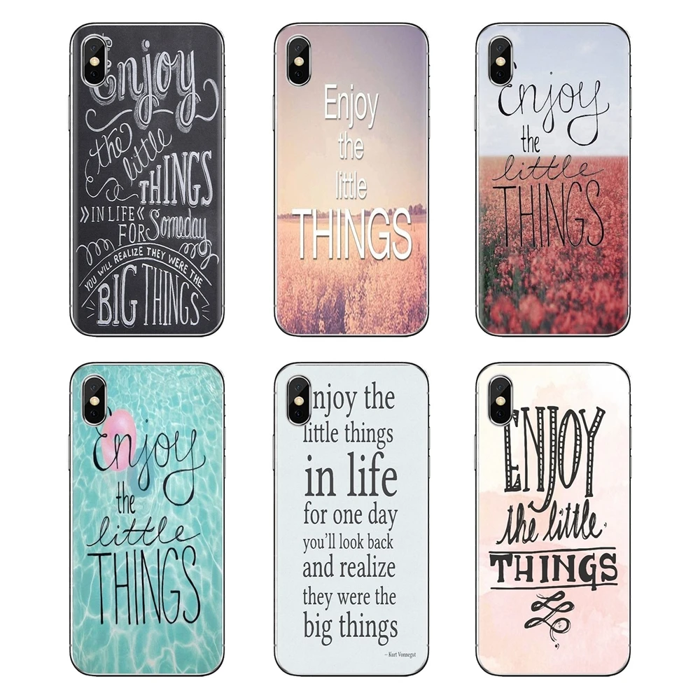 For Samsung Galaxy S2 S3 S4 S5 MINI S6 S7 edge S8 S9 Plus Note 2 3 4 5 8 Coque Fundas Enjoy The Little Things You Won Miss Cover |