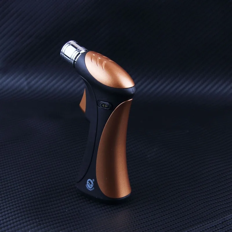 

Metal Spray Gun Inflatable Windproof Gas Lighter Fixed Lock Outdoor Kitchen With Fire Point Cigar Butane Torch Lighte