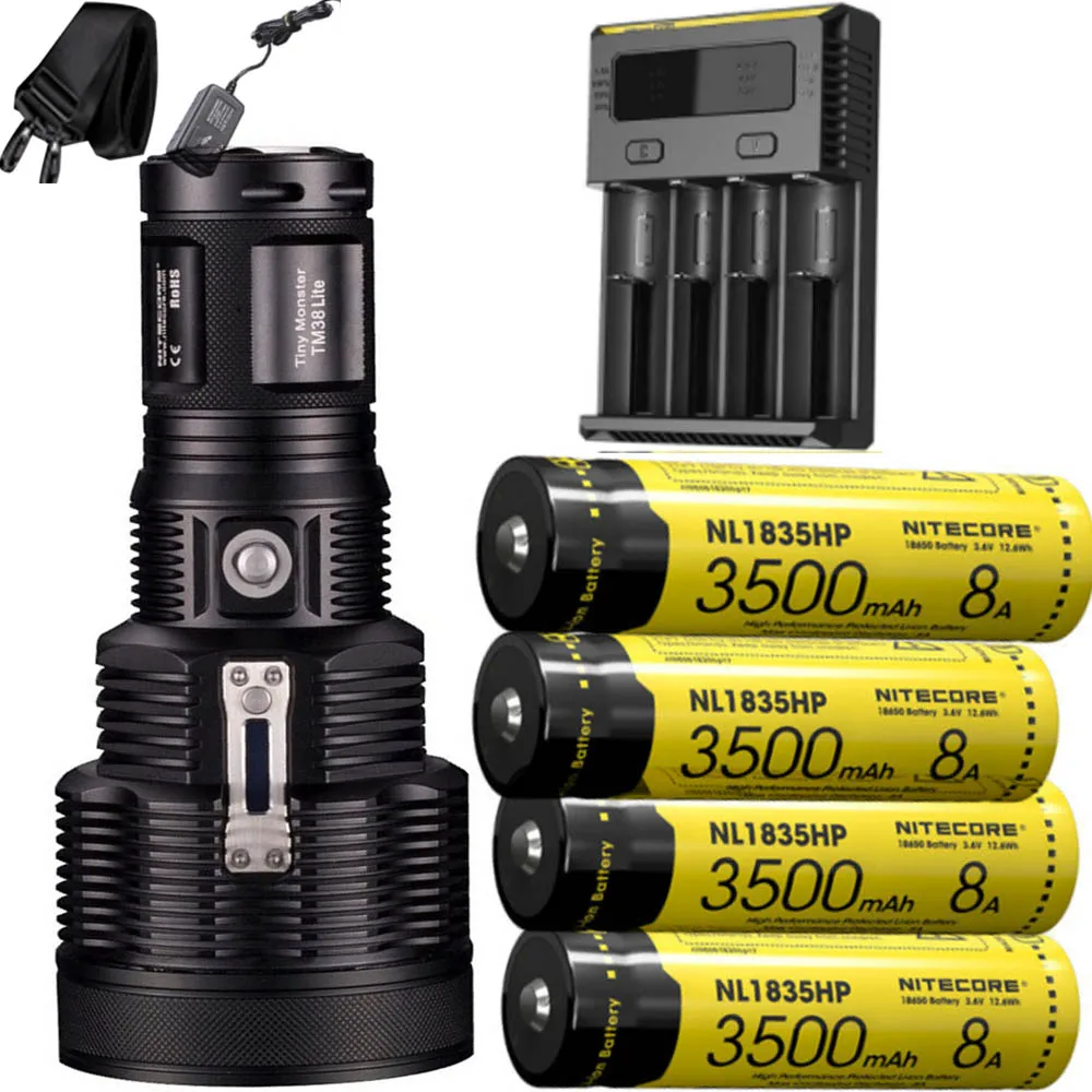 NITECORE TM38 Lite перезаряжаемый фонарик CREE XHP35 HI D4 max 1800 люмен наружный прожектор луч фонарь 1400 м - Испускаемый цвет: TM384xNL1835HP I4