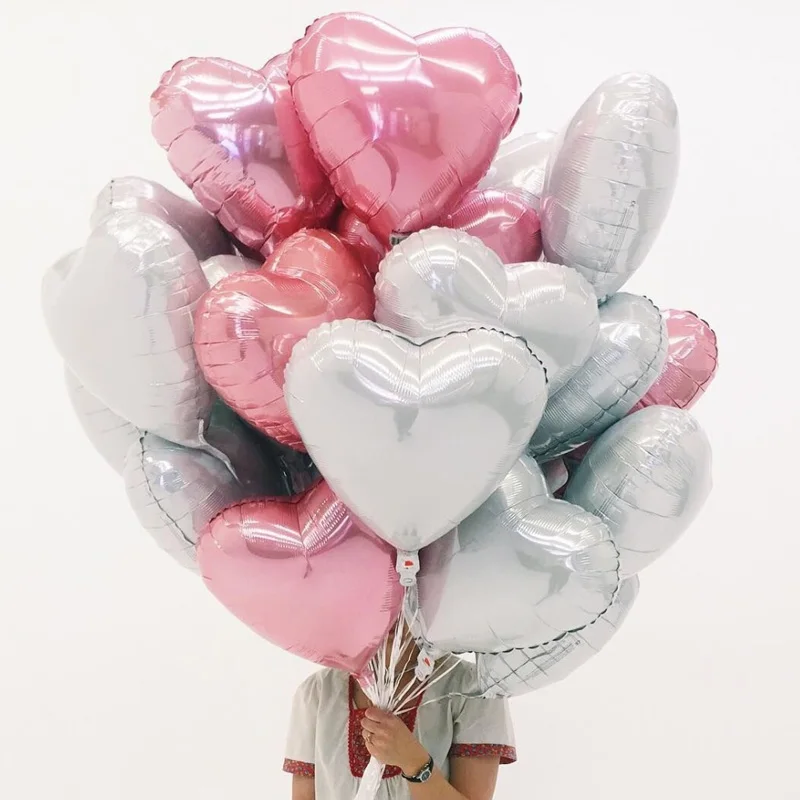 

1pcs Multi Rose Gold Heart Foil Balloons Helium Balloon Birthday Party Decorations Kids Adult Wedding Valentine's Day Balloons