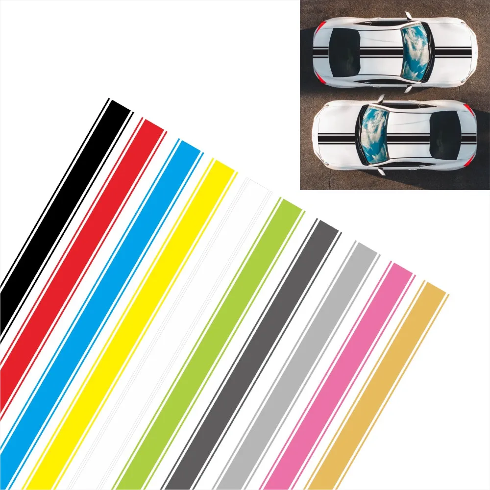 

1PCS Racing Stripe Vinyl Stripe Hood Decal Sticker Fashion Fun Fashion Line Decoration Body Car Truck Sticker Auto Accessories