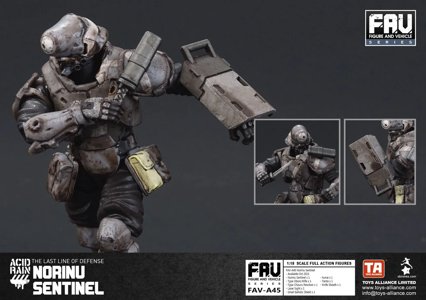 Боевой фигурный солдат Acid Rain War модель 3 75 дюйма 1/18 FAV-A45 Norinu Sentinel - купить по