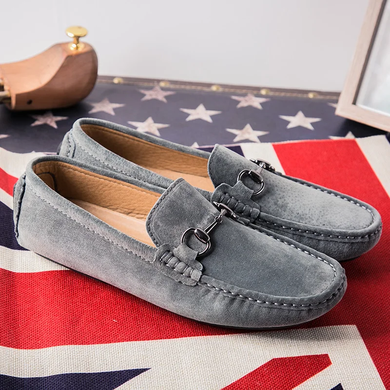 2022 Мужская обувь Лоферы Замшевая Мужские классические слипоны Модная для