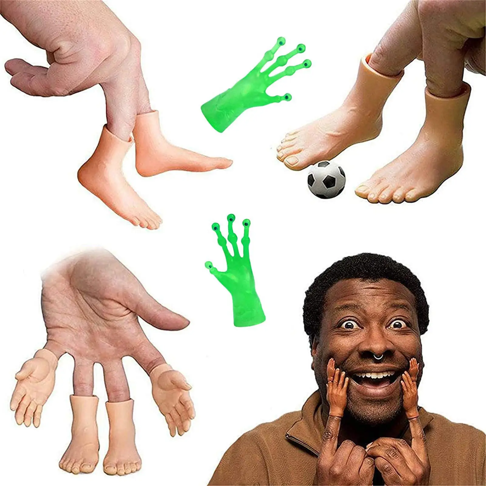 2/10 шт. Новинка Забавные пять пальцев открытые ладони и пальцы набор игрушек