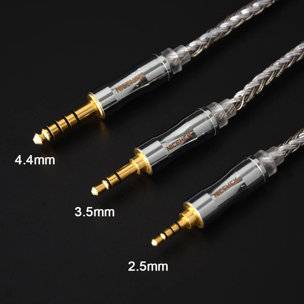 NICEHCK C16 4 16 разъем MMCX Core посеребренный кабель 3 5/2 5/4 мм MMCX/2Pin/QDC/NX7 булавки для QDC C12 ZSX