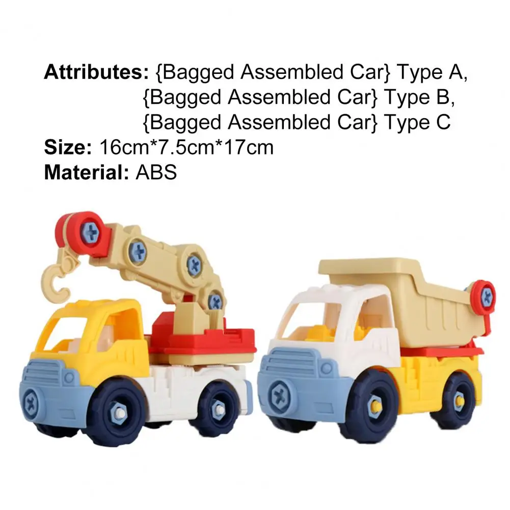 

Kid Detachable ABS Construction Vehicles Crane Truck Toy with Tools Interactive Educational Toys for Children Kid Funny Gifts