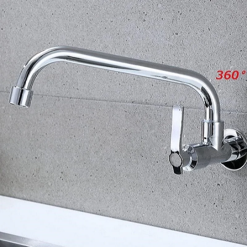 kktnsg copper wall mount kitchen 360 rotating swivel basin sink faucet single handle cold tap fold expansion basin sink g12 free global shipping
