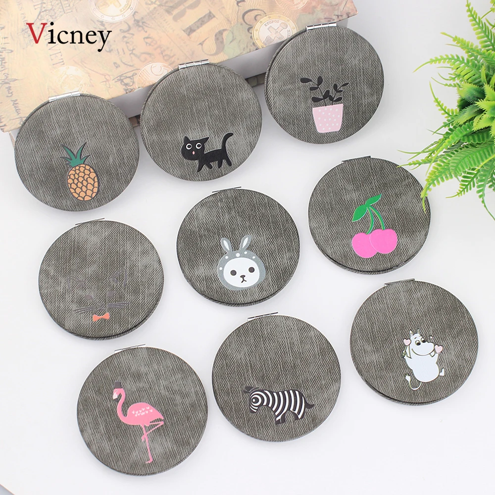 Vicney новинка 2019 женское зеркало для макияжа Портативное двухстороннее компактное