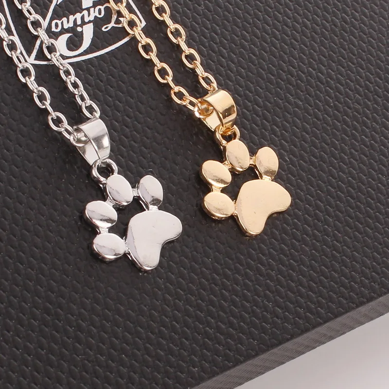 Женское Ожерелье с отпечатками лап металлическое Модное Элегантное ожерелье и