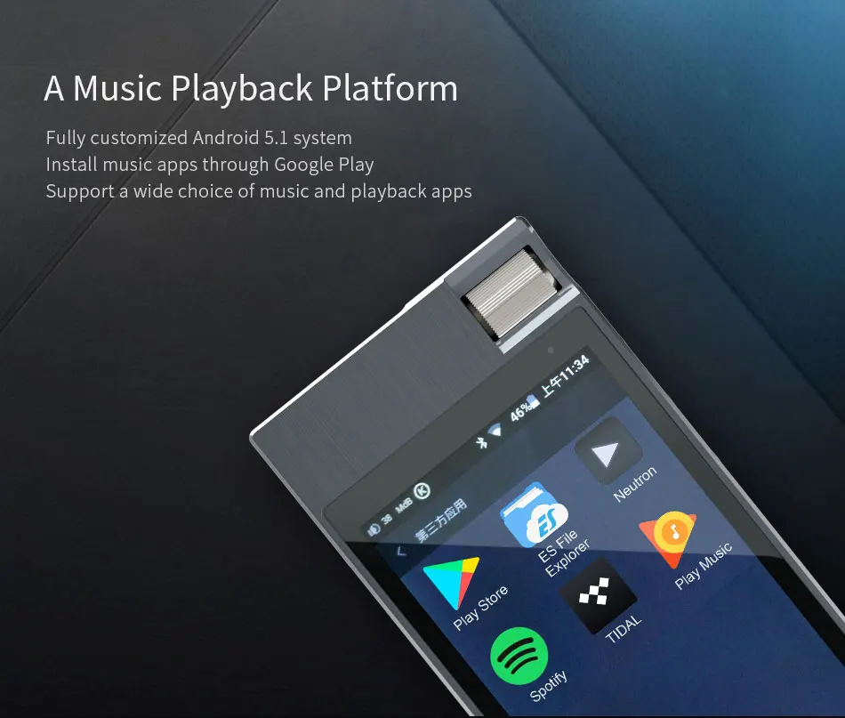CayinN5ii без потерь аудио плеер Android 5,1 Bluetooth 4,0 WiFi MP3 плеер ES9018K2M DSD128 коаксиальный USB вход/выход OTG
