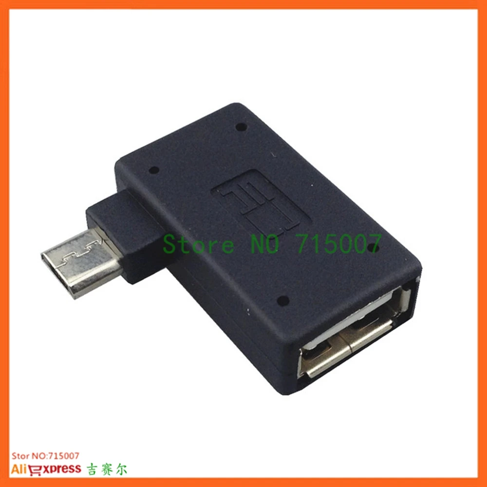 Микро адаптер USB 2 0 мама папа Micro OTG источник питания 2018 порт 90 градусов левый