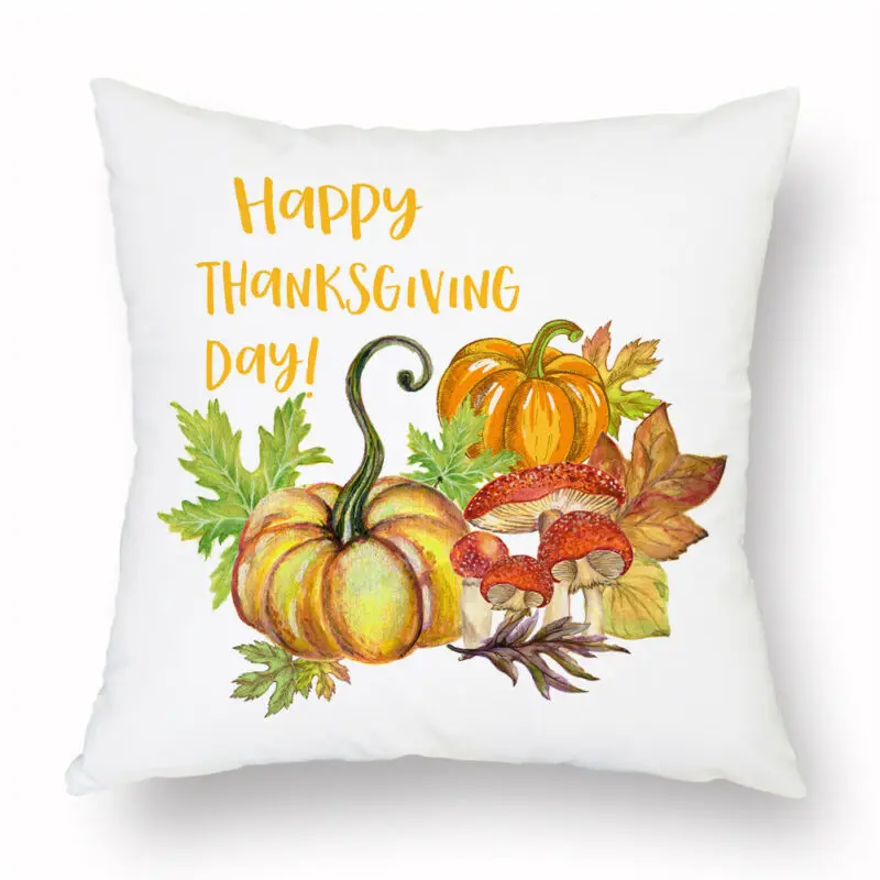 Осенняя абстрактная Ретро подушка для дивана с тыквами наволочки из хлопка и