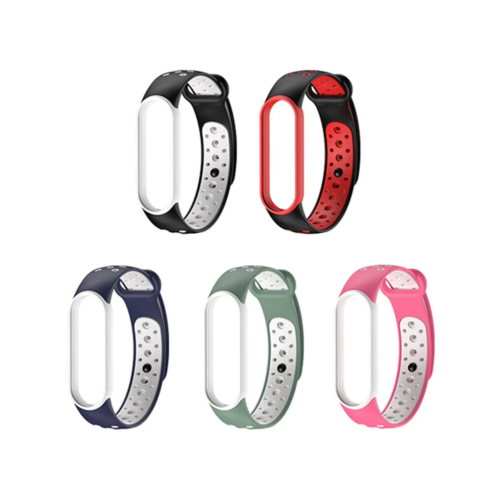 

For Xiaomi Mi Band 5/6 Dual-Color Strap Smart Watch Bracelet Accessories for Huami Amazfit Band 5