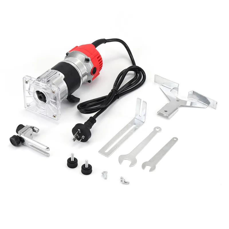 

Wood Electric Hand Trimmer 220V 800W 30000r/min Collet 6.35mm AU Plug Corded Wood Laminator Router Joiners Aluminum Power Tools