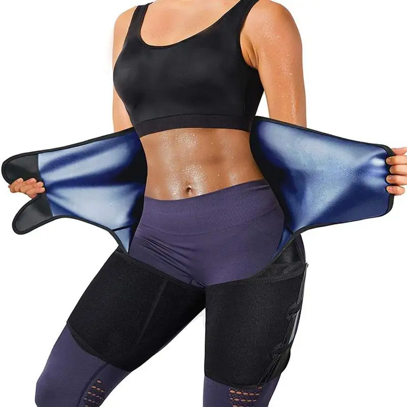 

4 in 1 Sauna Sweat Waist Trimmer Thigh Weight Loss Tummy Control Waist Trainer Workout Belt for Men and Women