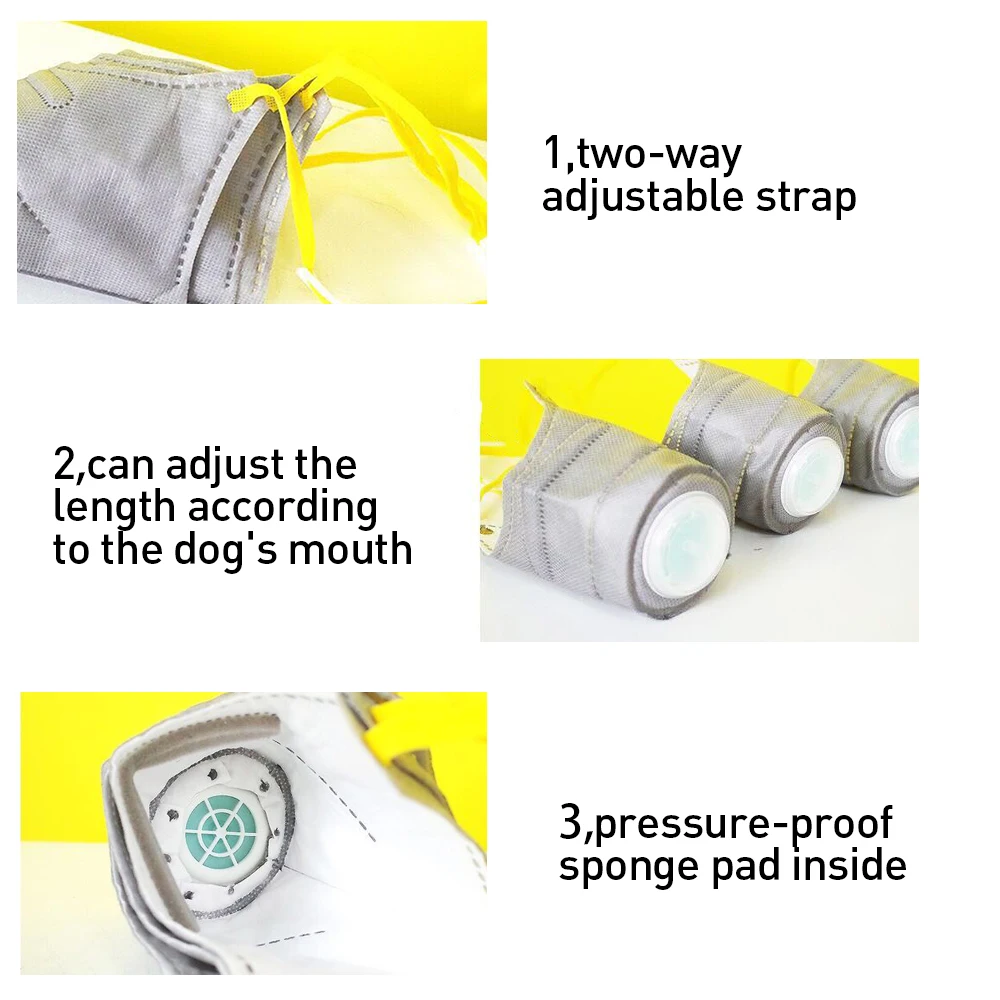 Дышащая Маска для полости рта собак с фильтром PM2.5 регулируемая защитная маска от