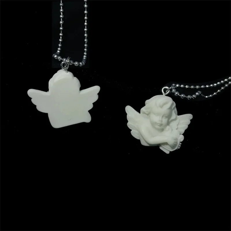 1 шт. модные ожерелья серебряного цвета с крыльями Купидона Ангела ожерелье