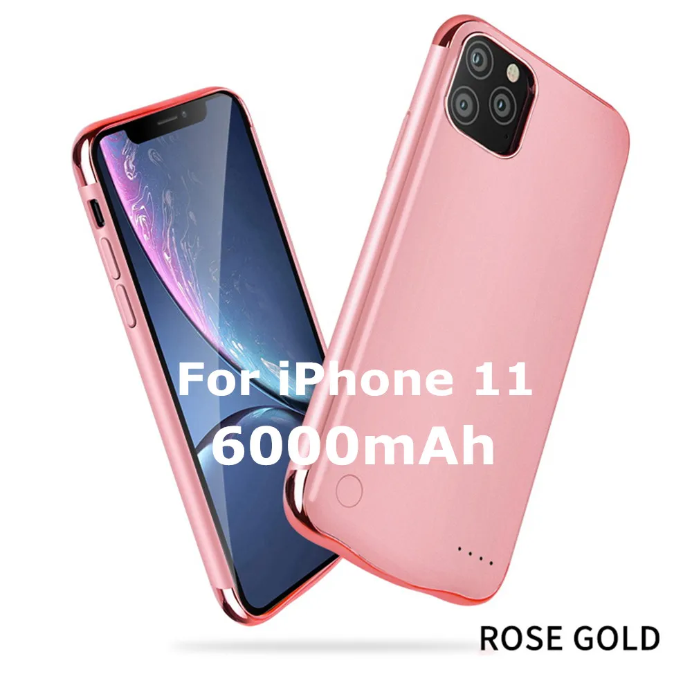 Pink for iPhone 11 NTSPACE для iPhone 11 Pro Max зарядное устройство чехол s ультра тонкий портативный внешний аккумулятор зарядный чехол для iPhone 11 Pro чехол для батареи - Цвет: Pink for iPhone 11