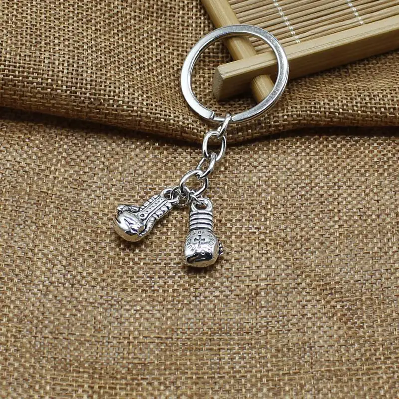 Модный брелок боксерские перчатки кулон боксер движение DIY Боевая бижутерия