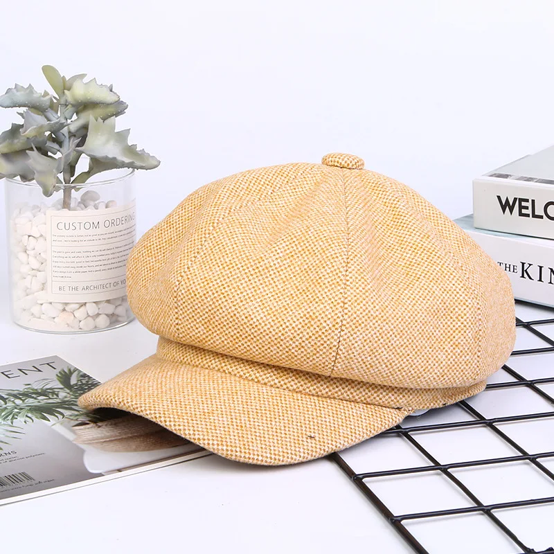 Новая осенне-зимняя женская шапка мужские береты в ретро стиле повседневная