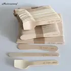 X50 персонализированные лазерной гравировки палочки для мороженого, мороженое ложкой лазерный ложки палочки прибор для приготовления мороженого вечерние столовые приборы