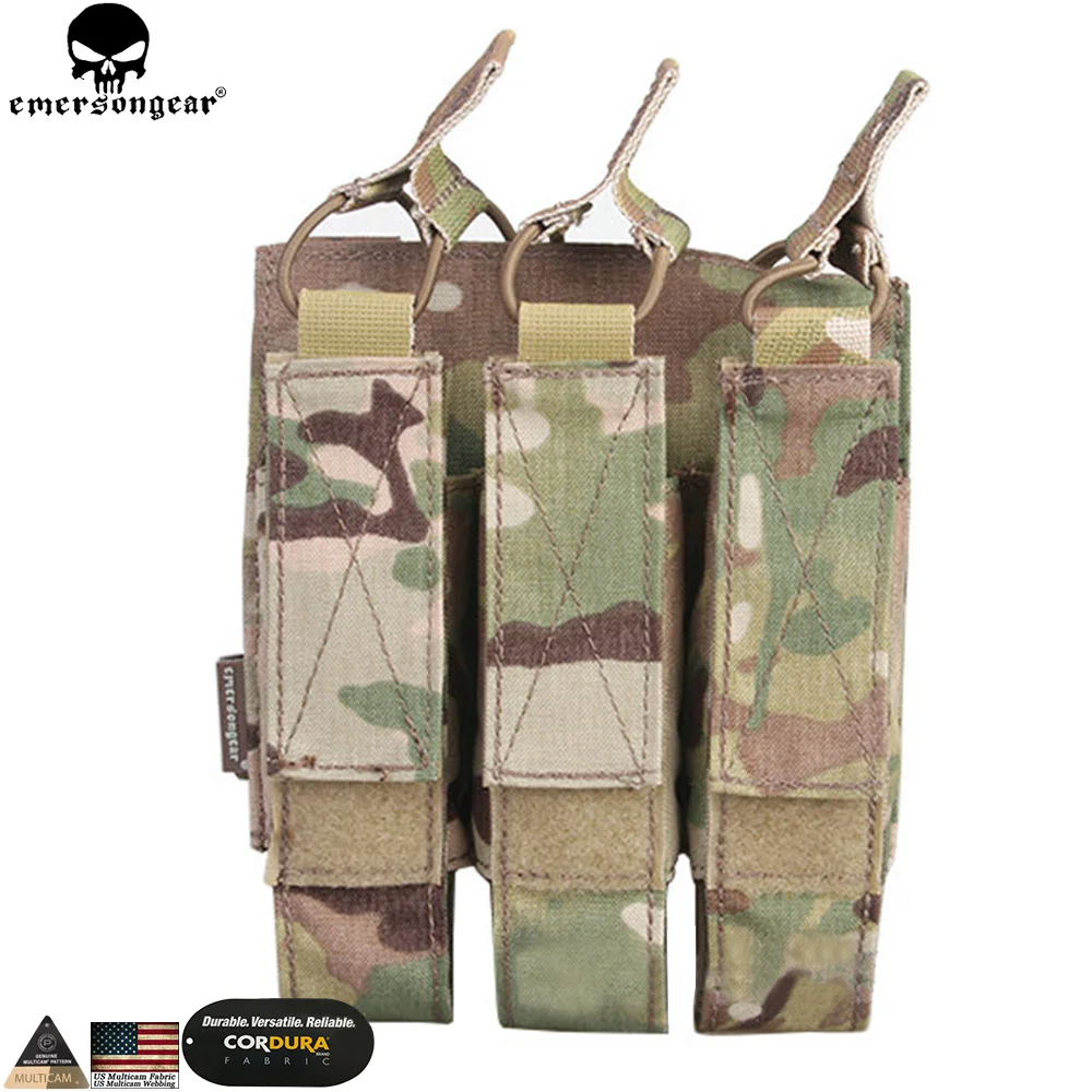 

EMERSONGEAR Modular Triple Pouch Airsoft Hunting MP7 Magazine Pouch Wargame Tactical Accessories Molle Mag Pouch Multicam EM6357