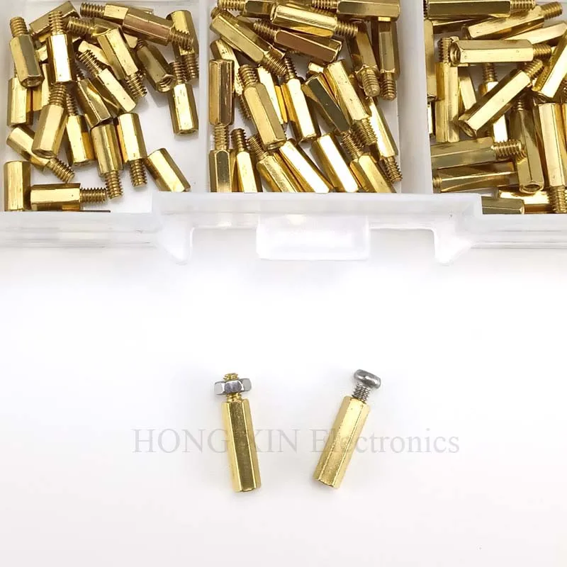 300Pcs/M2 PCB Threaded Female Brass Standoff Spacer Board Hex Screws Nut Assortment Box kit set | Обустройство дома