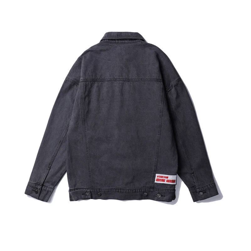 Хип Хоп Уличная Мужская джинсовая куртка винтажная потертая Харадзюку оверсайз