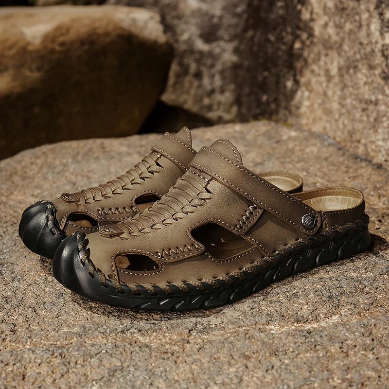 

Sandalen Gladiators Sandals Shoes Men Sandalia Masculina Summer Sandales Cuir Sandalias Piel Leather Big Size Sandles For Slide