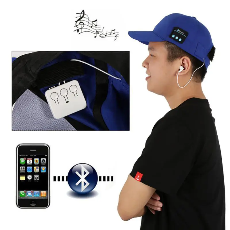 Беспроводные наушники Bluetooth наушники для Bluetooth музыкальная Кепка для мужчин/женщин Открытый Отдых громкой связи бейсбольная шляпа