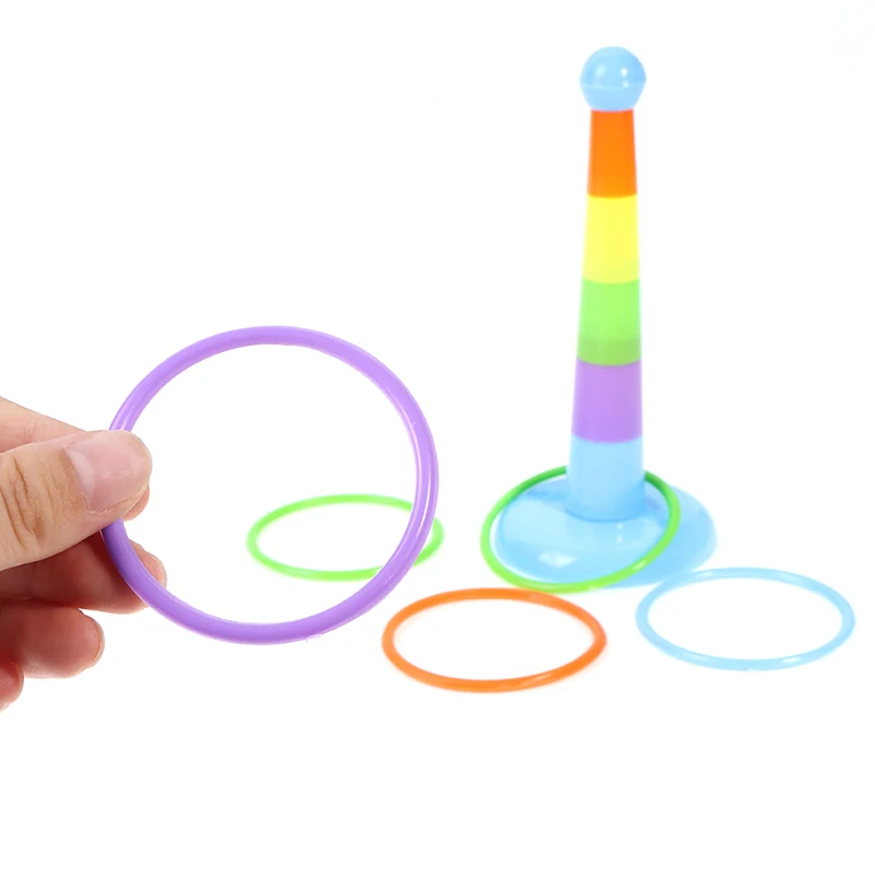 1 set 2021 Mini Hoop Ring Toss Plastic Garden Game Pool Toy Outdoor Fun Set Toys For Children Gift | Игрушки и хобби