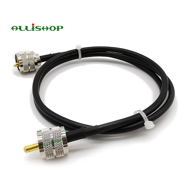 ALLISHOP цифровой RG58-PL259-PL-259-male-UHF PL-259 Мужской разъемы на RG58 коаксиальный кабель Перемычка с MILSPEC MIL-C-17 RF коаксиальный