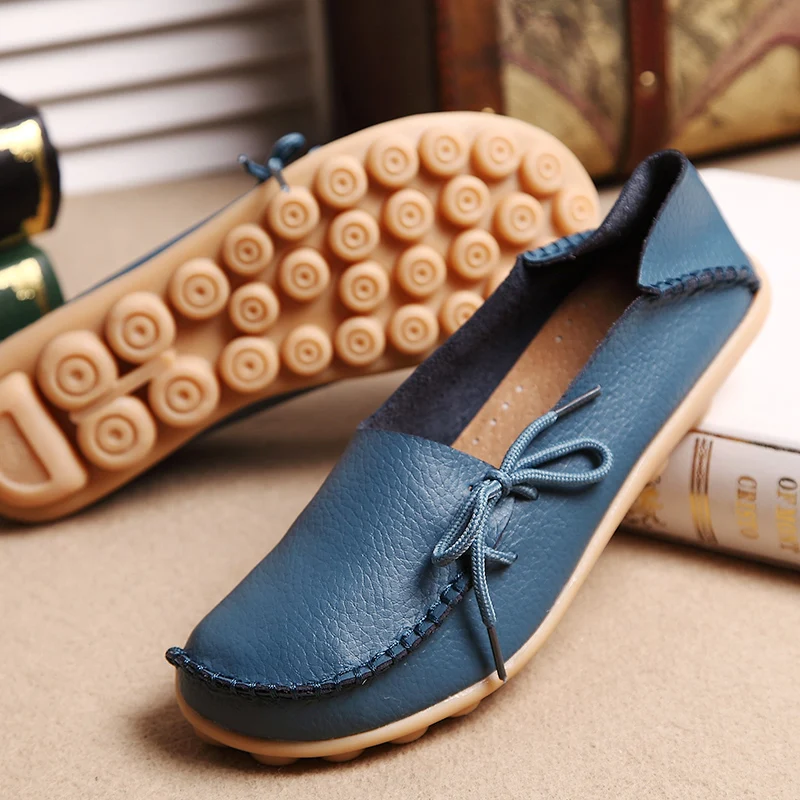 

Women Shoes Summer New Luxury Genuine Leather Flat Shoes Designer Leather Shoes Soft Comfy Big Size Casual Shoes Ballet Shoes