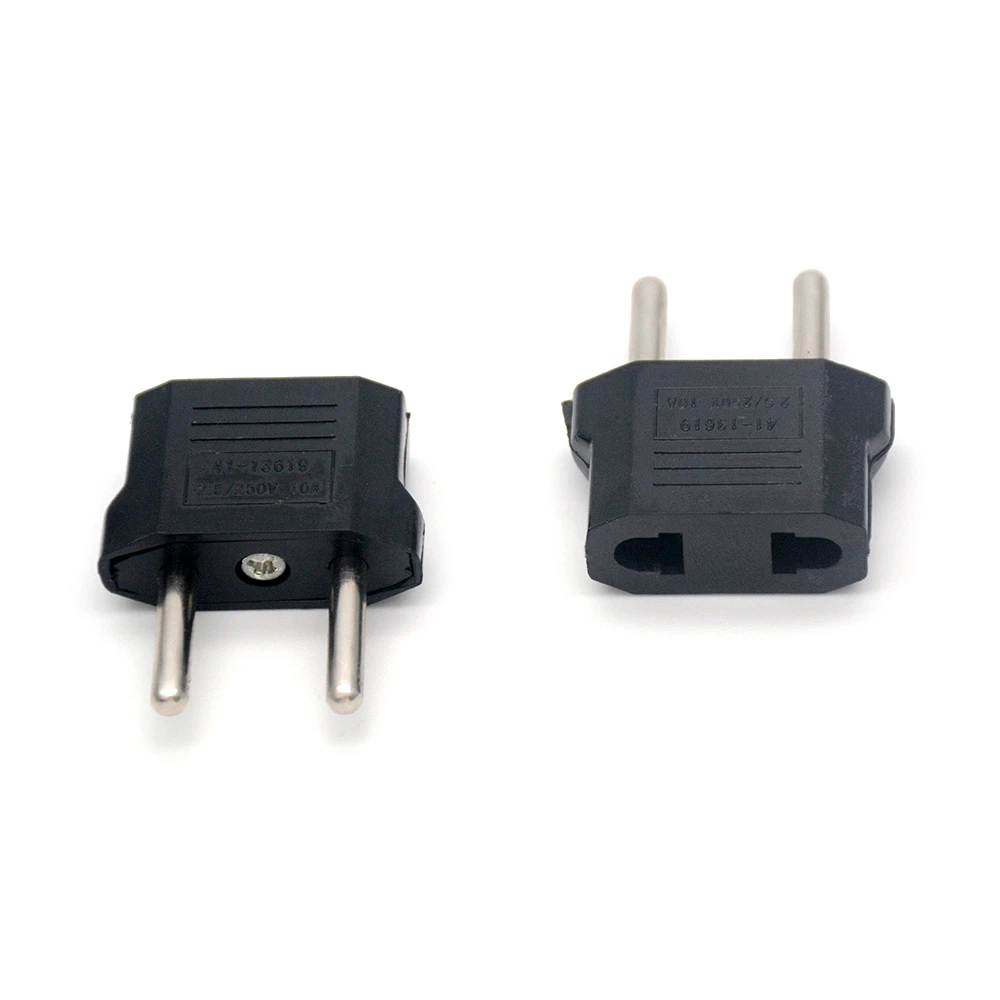 

1/2/5pcs Euro To USA Conversion Plug Adapter EU European 2Pin To US Travel Adapter Plug Power Cord Charger Sockets Outlet