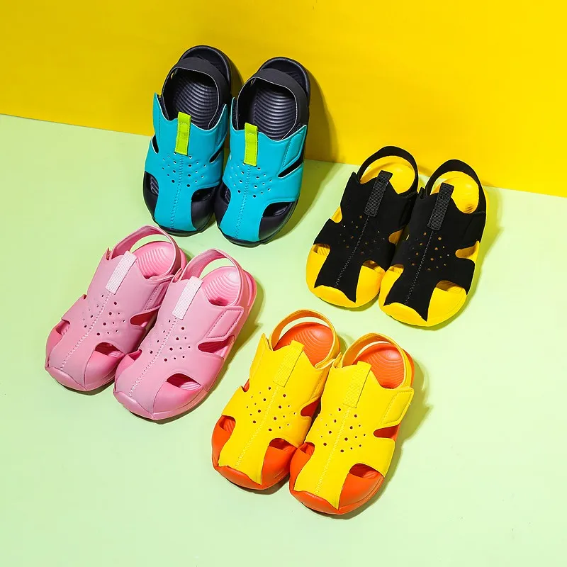 Летние детские сандалии пляжные спортивные повседневная мягкая обувь для