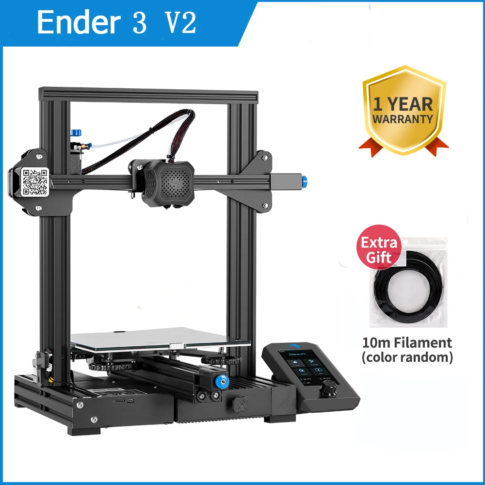 3D-принтер CREALITY Ender-3 V2 бесшумные Шаговые драйверы цветной ЖК-дисплей 4 3 дюйма