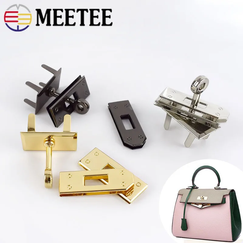 Meetee 2/5 комплектов (1 набор = 3 шт.) металлические замки для сумок пряжка
