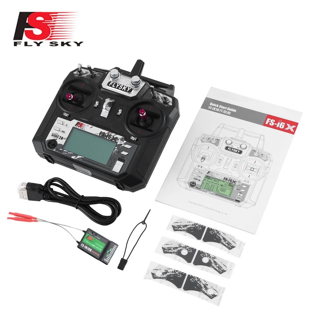 

FLYSKY FS-i6X I6X 2.4G 10CH AFHDS 2A Transmitter With Receiver For RC Airplane Helicopter FPV Drone