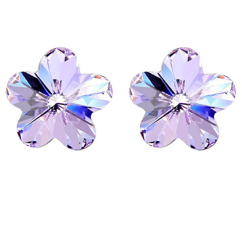 SexeMara 2019 бесплатная доставка женские серьги-гвоздики с кристаллами в виде цветка