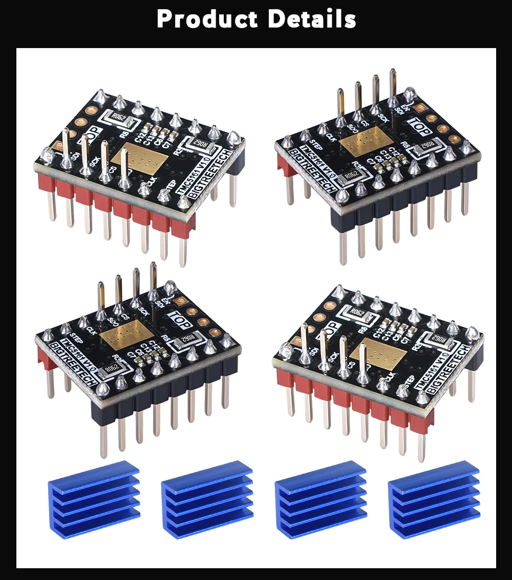 BIGTREETECH TMC5161 V1.0 SPI шаговый двигатель встроенный драйвер MOSFET 3d принтер запчасти VS TMC2209 TMC2130 TMC5160 для SKR V1.3 PRO