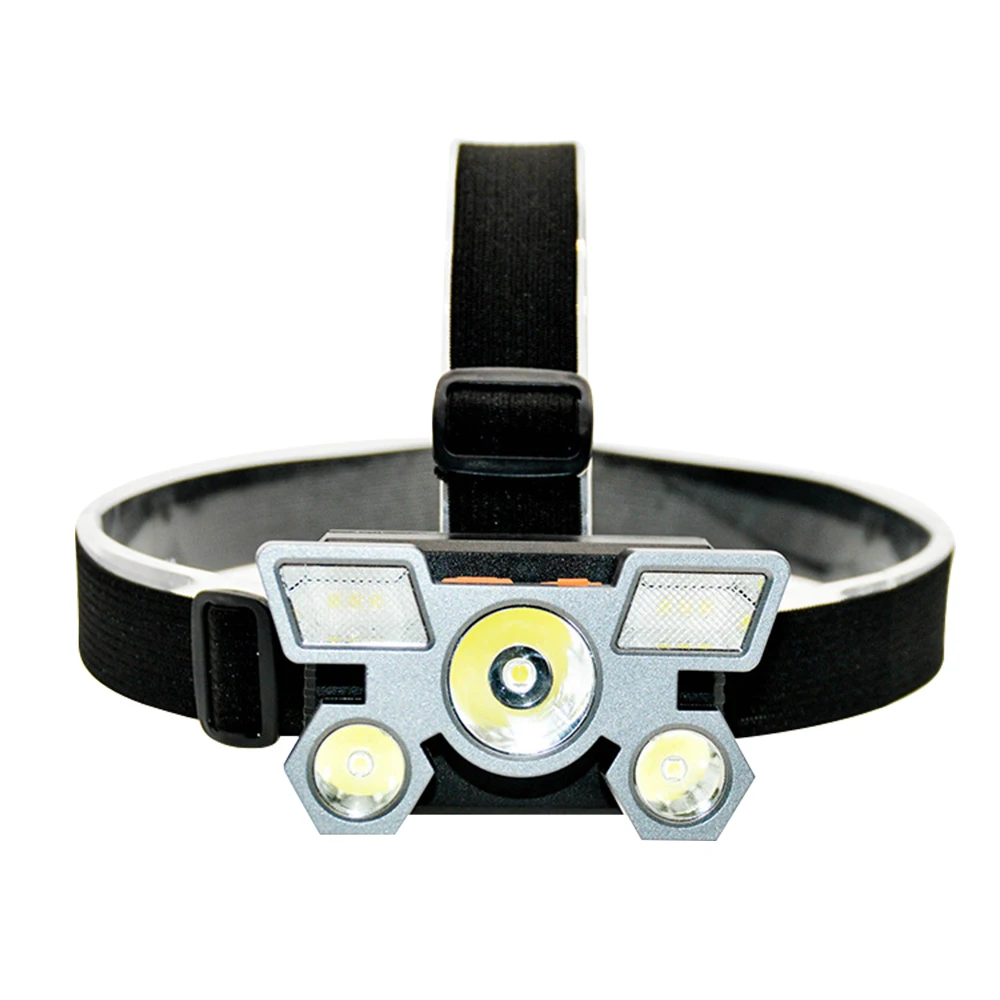 Фонарь налобный BORUiT с пятью источниками света водонепроницаемый Мощный