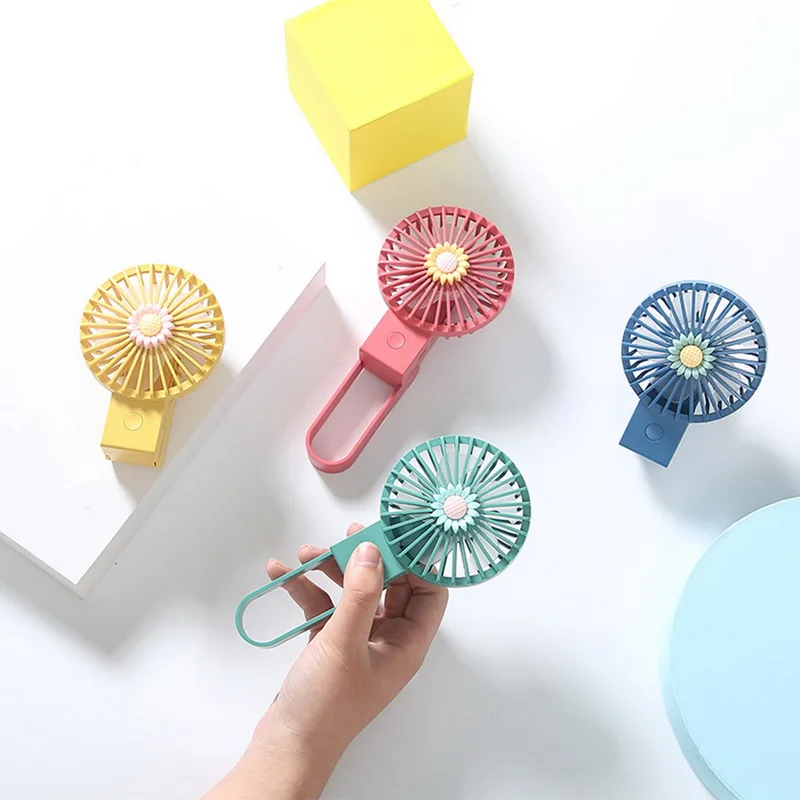 Миниатюрный ручной вентилятор с USB-зарядкой персональный 3 скоростями