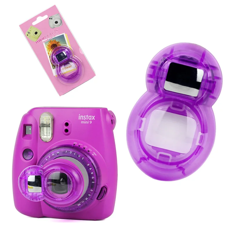 Jelly Purple Для Fujifilm Instax camera Mini 9 Mini 8 Mini 7s PIC-300 пленочный объектив крупным планом с зеркалом для селфи с милым классическим дизайном - Цвет: Jelly Purple