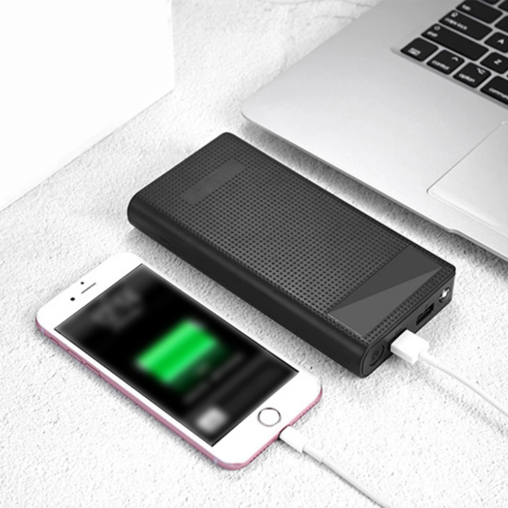 Чехол для внешнего аккумулятора с 2 USB портами 7*18650|Зарядные устройства| |