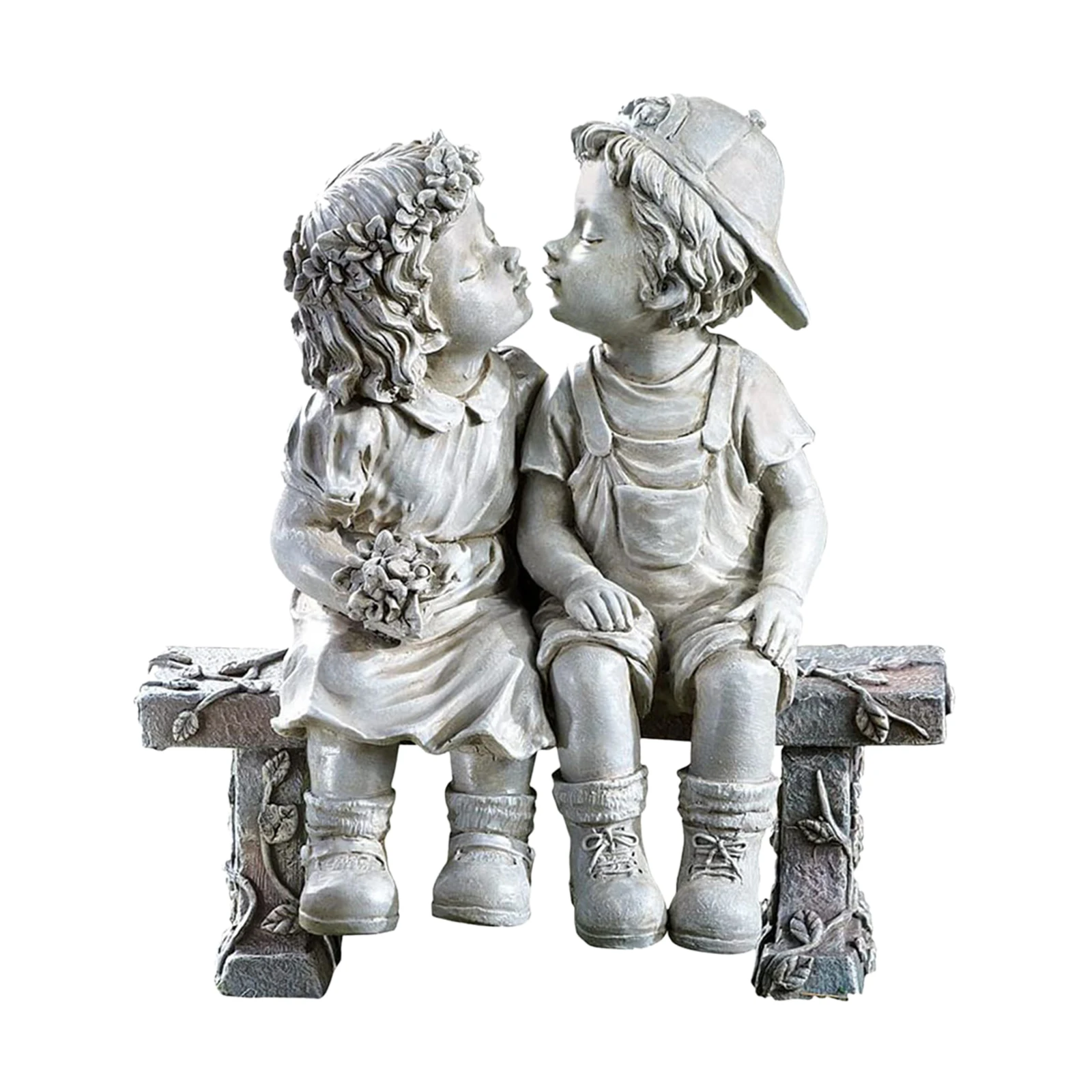 

Поцелуи дети статуя резина, сад, орнамент для маленьких мальчиков и девочек фигурка для дома и улицы